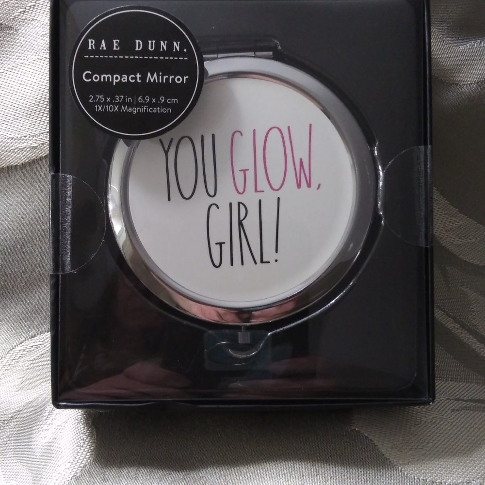 Rae Dunn Compact Magnifying Mirror